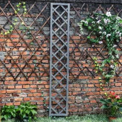 1.8m X 30cm Wooden Trellis Panel - Grey -Outdoor Garden 12885321 1265013038588418