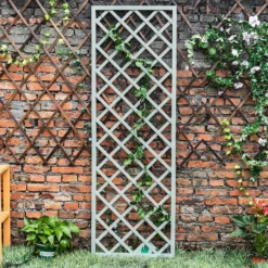 1.8m X 60cm Wooden Trellis Panel - Green 7 1.8m X 60cm Wooden Trellis Panel - Green -Outdoor Garden 12885322 8735013038776833