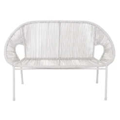 Homebase Acapulco 2 Seater Garden Bench - Grey -Outdoor Garden 12885516 3714843607975997