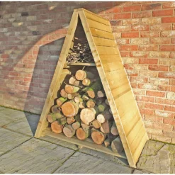 Shire Large Triangular Log Store -Outdoor Garden 12887195 1594851584559111