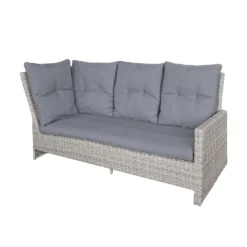 Mortimer Grey Rattan Garden Corner Sofa Set -Outdoor Garden 12887790 3255047776533844