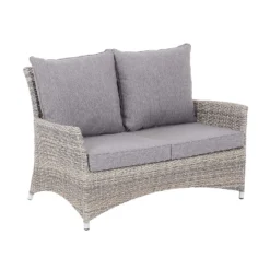 Florence 4 Seater Grey Rattan Garden Sofa Set -Outdoor Garden 12887803 1054843689611178