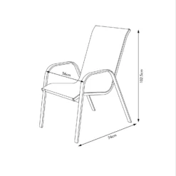 Malindi 6 Seater Garden Dining Set - Grey -Outdoor Garden 12887812 3374947969778299