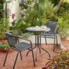 Eloise Bistro Set - Black 1 Eloise Bistro Set - Black -Outdoor Garden 12887997 8464843691810403