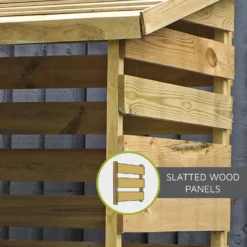 Mercia (Installation Included) Single Log Store -Outdoor Garden 12888118 1415011214902836