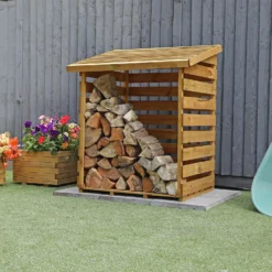 Mercia (Installation Included) Single Log Store -Outdoor Garden 12888118 9725011214722680