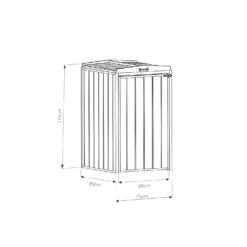 Mercia Single Bin Store -Outdoor Garden 12888119 1274849860070593
