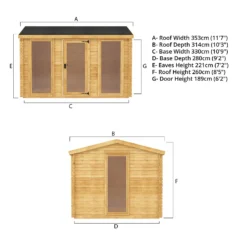 Mercia 3.5 X 3m 19mm Log Cabin -Outdoor Garden 12888468 1485023718562129