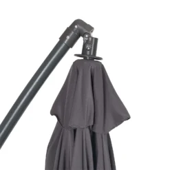 3m Overhanging Parasol - Dark Grey -Outdoor Garden 12888567 1604966185535941