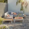 Spirit Metal Garden Corner Sofa Set - Grey 1 Spirit Metal Garden Corner Sofa Set - Grey -Outdoor Garden 12889918 8284846180990773