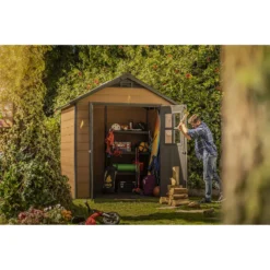 Keter Newton 7.5 X 7ft Outdoor Plastic Garden Storage Shed - Brown -Outdoor Garden 12909854 1174845876264387