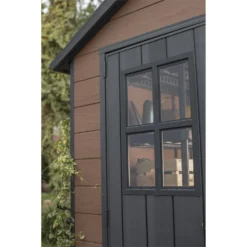 Keter Newton 7.5 X 7ft Outdoor Plastic Garden Storage Shed - Brown -Outdoor Garden 12909854 5424845876177237