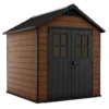 Keter Newton 7.5 X 7ft Outdoor Plastic Garden Storage Shed - Brown -Outdoor Garden 12909854 8904899305412243