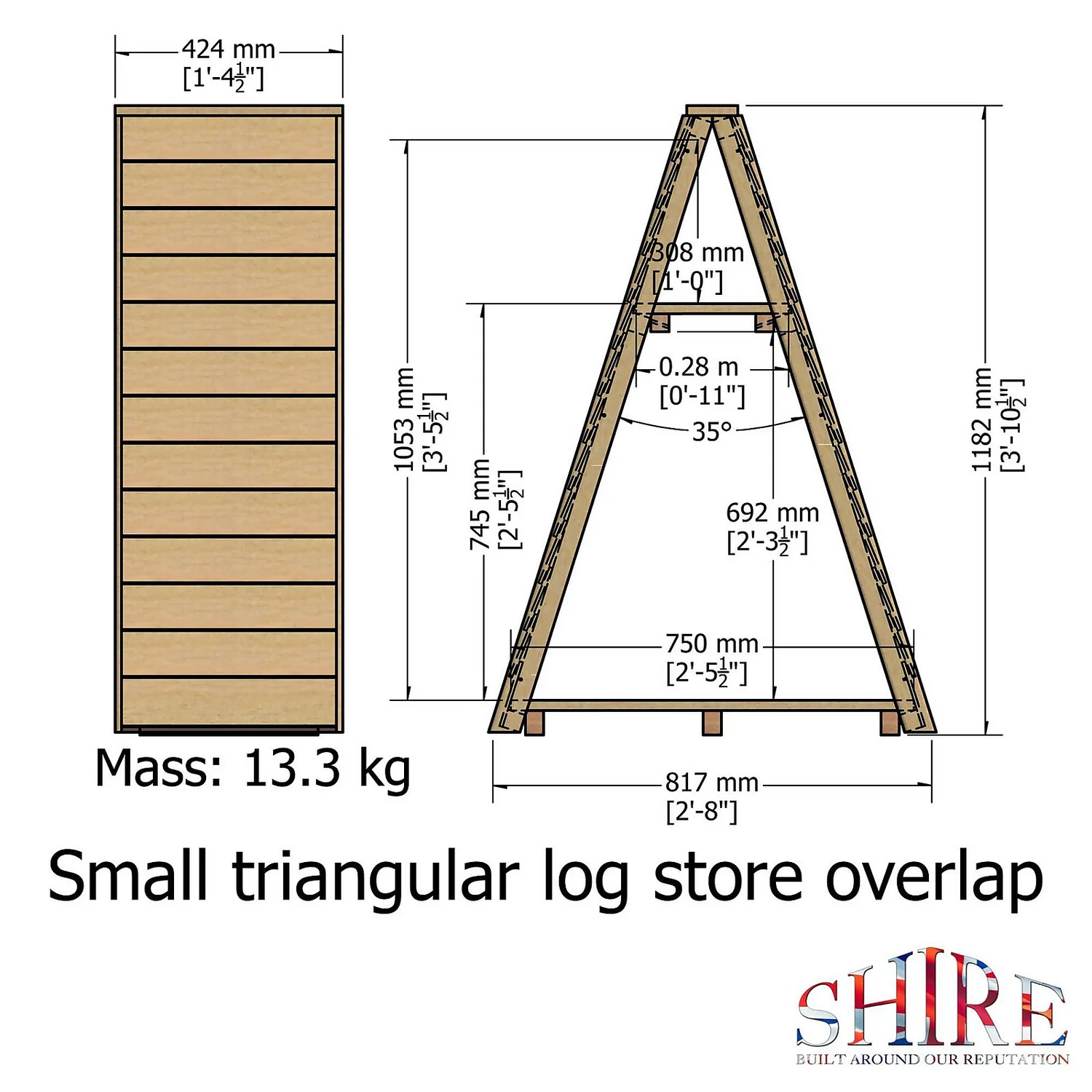 Shire Small Triangular Log Store Overlap 7 Shire Small Triangular Log Store Overlap - Image 5