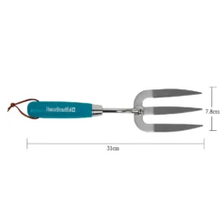 House Beautiful Stainless Steel Hand Fork With A Teal Painted Hardwood Handle -Outdoor Garden 13188707 1804928022202854