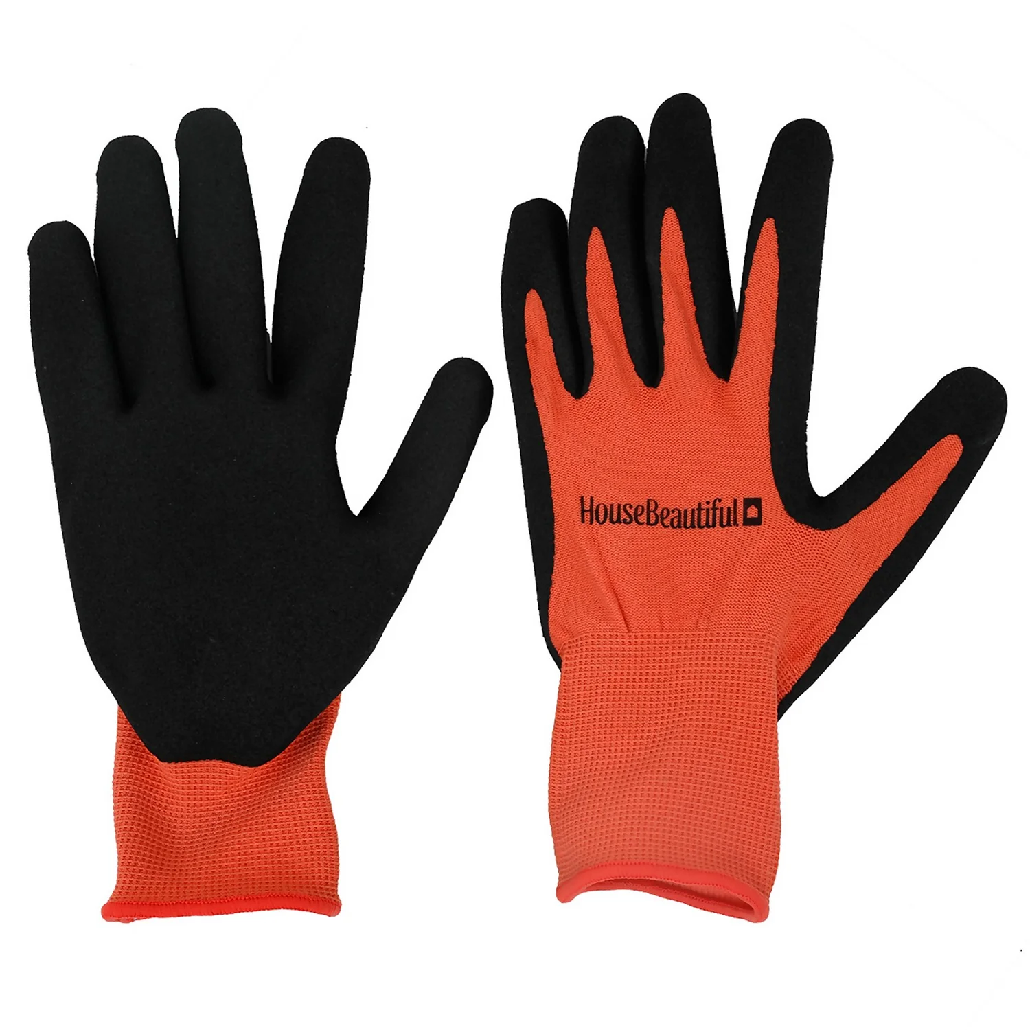 House Beautiful Gardening Gloves - Orange & Black 3 House Beautiful Gardening Gloves - Orange & Black