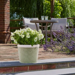 Country Living Heritage 2 Tone Sage Cone Pot - 31cm -Outdoor Garden 13188790 1004943630049876