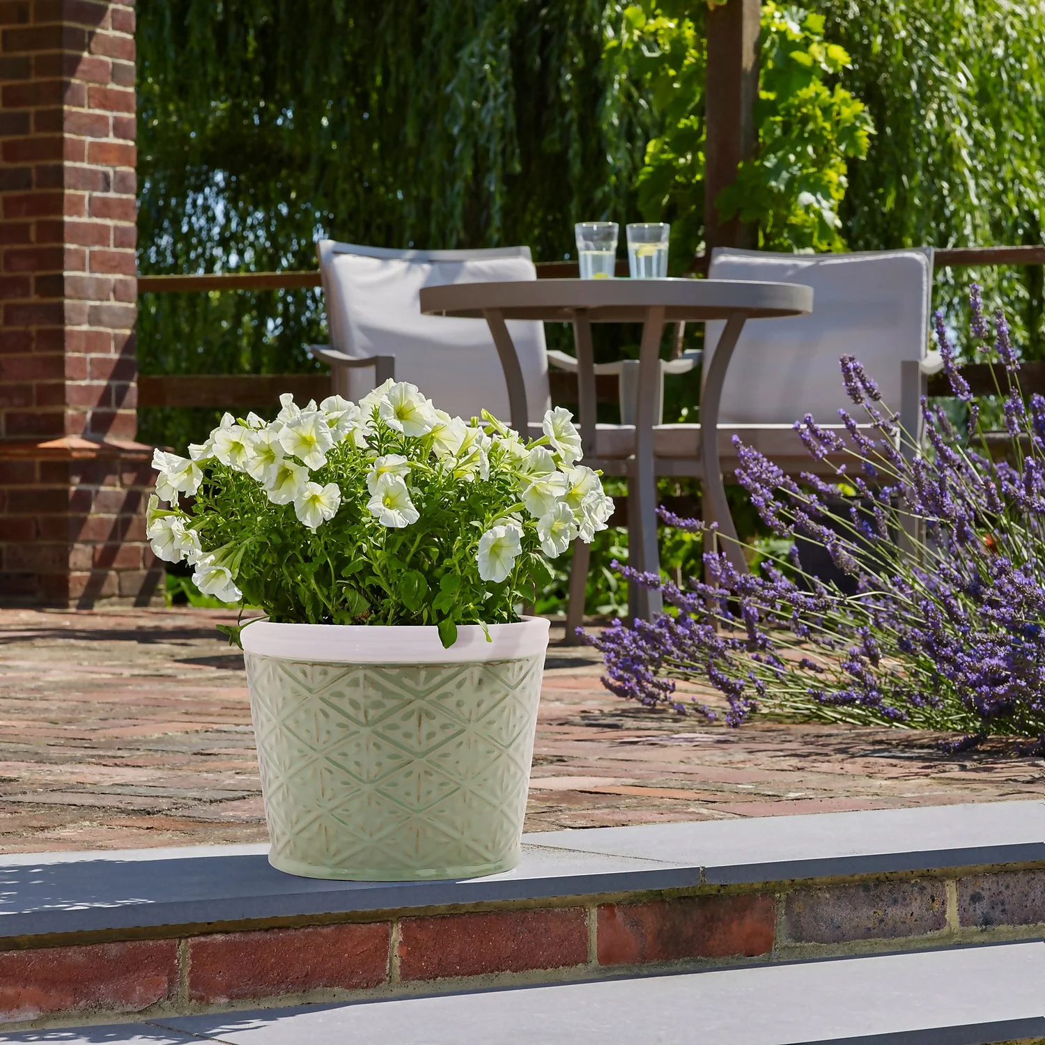 Country Living Heritage 2 Tone Sage Cone Pot - 20cm 4 Country Living Heritage 2 Tone Sage Cone Pot - 20cm - Image 2