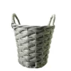 Faux Rattan Round Garden Planter 20cm