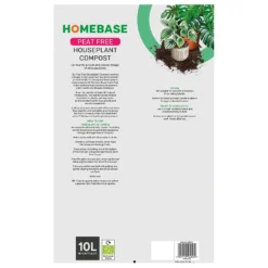 Homebase Peat Free Houseplant Compost -10L -Outdoor Garden 13280777 3984935607569228