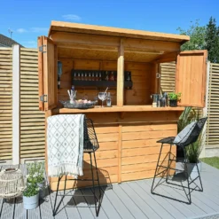 Forest Dip Treated Shiplap Pent Wooden Garden Bar 6 X 3ft -Outdoor Garden 13281744 1964903941529638