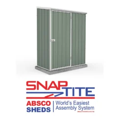 Absco 5 X 3ft Space Saver Metal Pent Shed - Green -Outdoor Garden 13440828 1404929164070498
