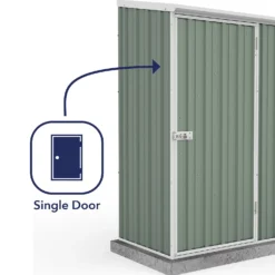Absco 5 X 3ft Space Saver Metal Pent Shed - Green -Outdoor Garden 13440828 1604929164292885