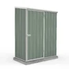 Absco 5 X 3ft Space Saver Metal Pent Shed - Green 1 Absco 5 X 3ft Space Saver Metal Pent Shed - Green -Outdoor Garden 13440828 8324929164016900