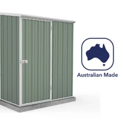 Absco 5 X 3ft Space Saver Metal Pent Shed - Green -Outdoor Garden 13440828 9664929164479356
