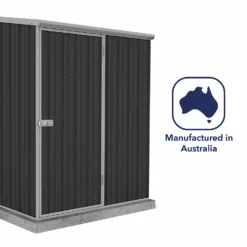 Absco 5 X 3ft Space Saver Metal Pent Shed - Dark Grey -Outdoor Garden 13440829 2054929186594831