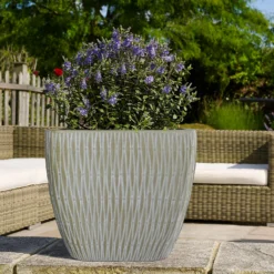 House Beautiful Roma Weave Square Pot Sand - 25cm -Outdoor Garden 13470689 1504933184649831