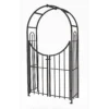 Panacea Arched Top Garden Steel Arch With Gate - Black 1 Panacea Arched Top Garden Steel Arch With Gate - Black -Outdoor Garden 13480855 1054931199737376