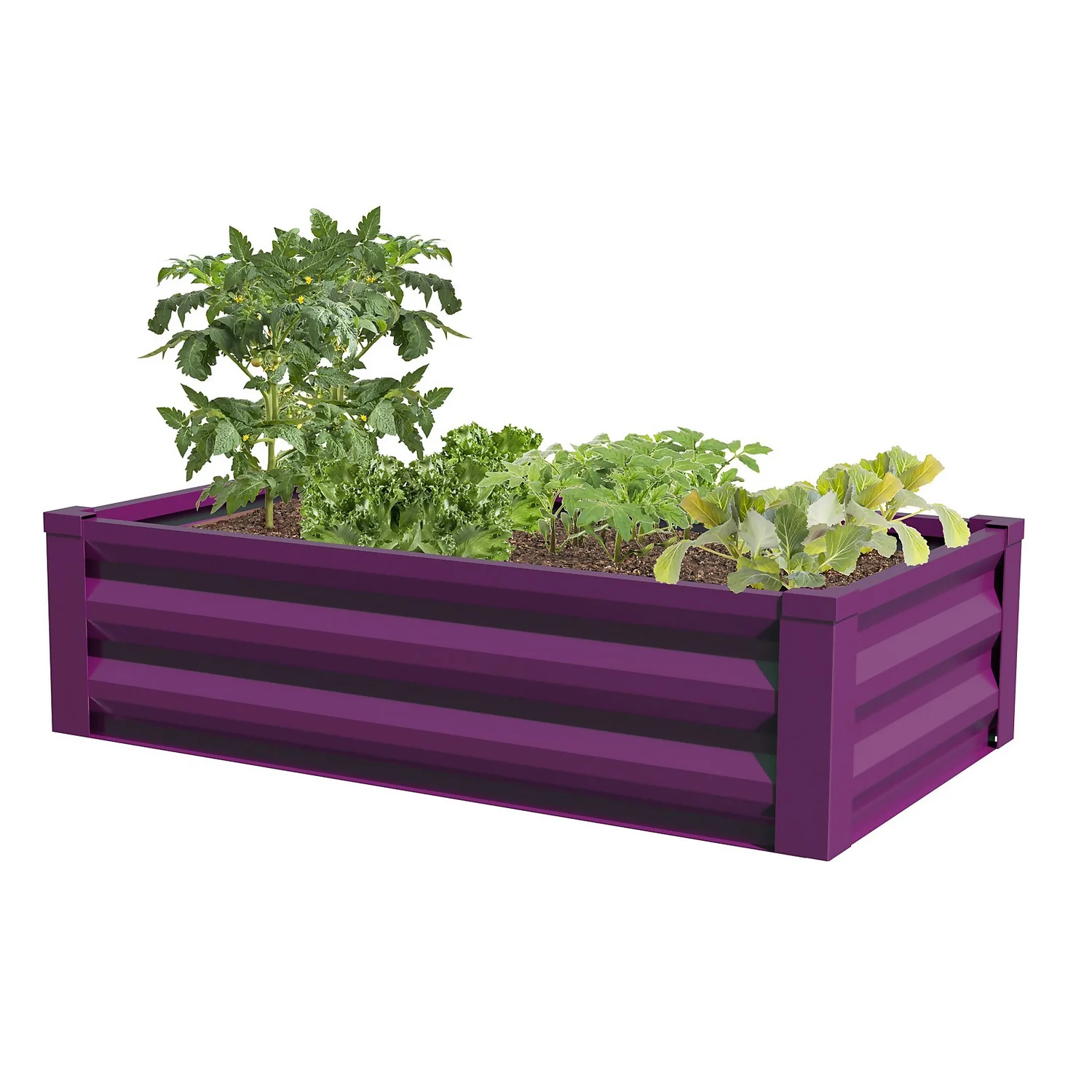 Panacea Steel Raised Garden Planter - Purple 3 Panacea Steel Raised Garden Planter - Purple