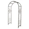 Panacea Quatrefoil Steel Garden Arch - Black -Outdoor Garden 13480863 2054931199791331