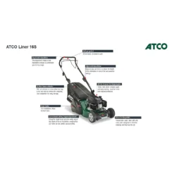 Atco 139cc Liner 16S Petrol Lawn Mower - 41cm -Outdoor Garden 13486581 8924932697632222