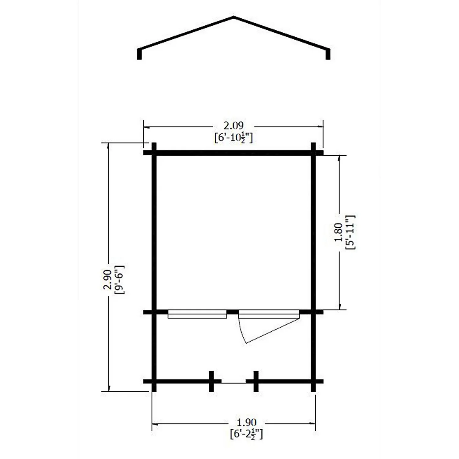 Shire 7 X 7ft Maulden Log Cabin - Including Installation 8 Shire 7 X 7ft Maulden Log Cabin - Including Installation - Image 6