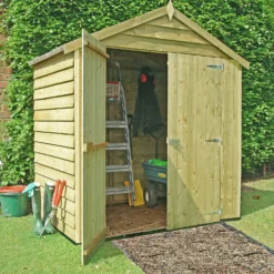 Shire 4x6ft Pressure Treated Double Door Overlap Garden Shed 14 Shire 4x6ft Pressure Treated Double Door Overlap Garden Shed -Outdoor Garden 13505239 1424926485137650