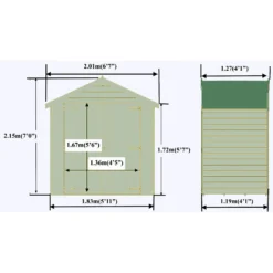Shire 4x6ft Pressure Treated Double Door Overlap Garden Shed 15 Shire 4x6ft Pressure Treated Double Door Overlap Garden Shed -Outdoor Garden 13505239 2684926485232435
