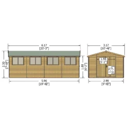 Shire 10 X 20ft Garden Workshop -Outdoor Garden 13505264 1444931995023483