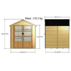 Shire 6 X 6ft Oatland Double Door Summerhouse - Including Installation -Outdoor Garden 13505285 1584931995861119
