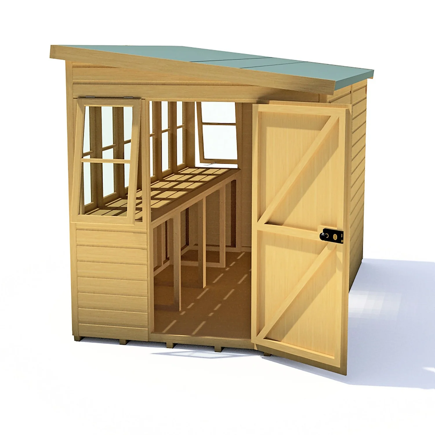 Shire 10 X 8ft Sun Pent Shed 12 Shire 10 X 8ft Sun Pent Shed - Image 10
