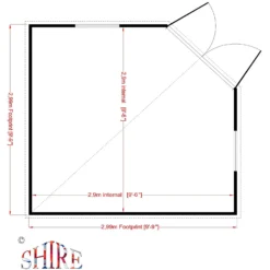 Shire 10 X 10ft Barclay Summerhouse - Including Installation -Outdoor Garden 13505308 9724931992574133