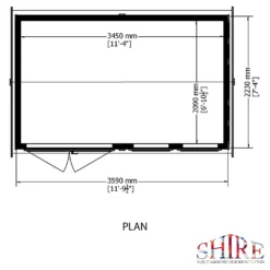 Shire 12 X 7ft Double Door Garden Office 14 Shire 12 X 7ft Double Door Garden Office -Outdoor Garden 13505330 1454931200066179