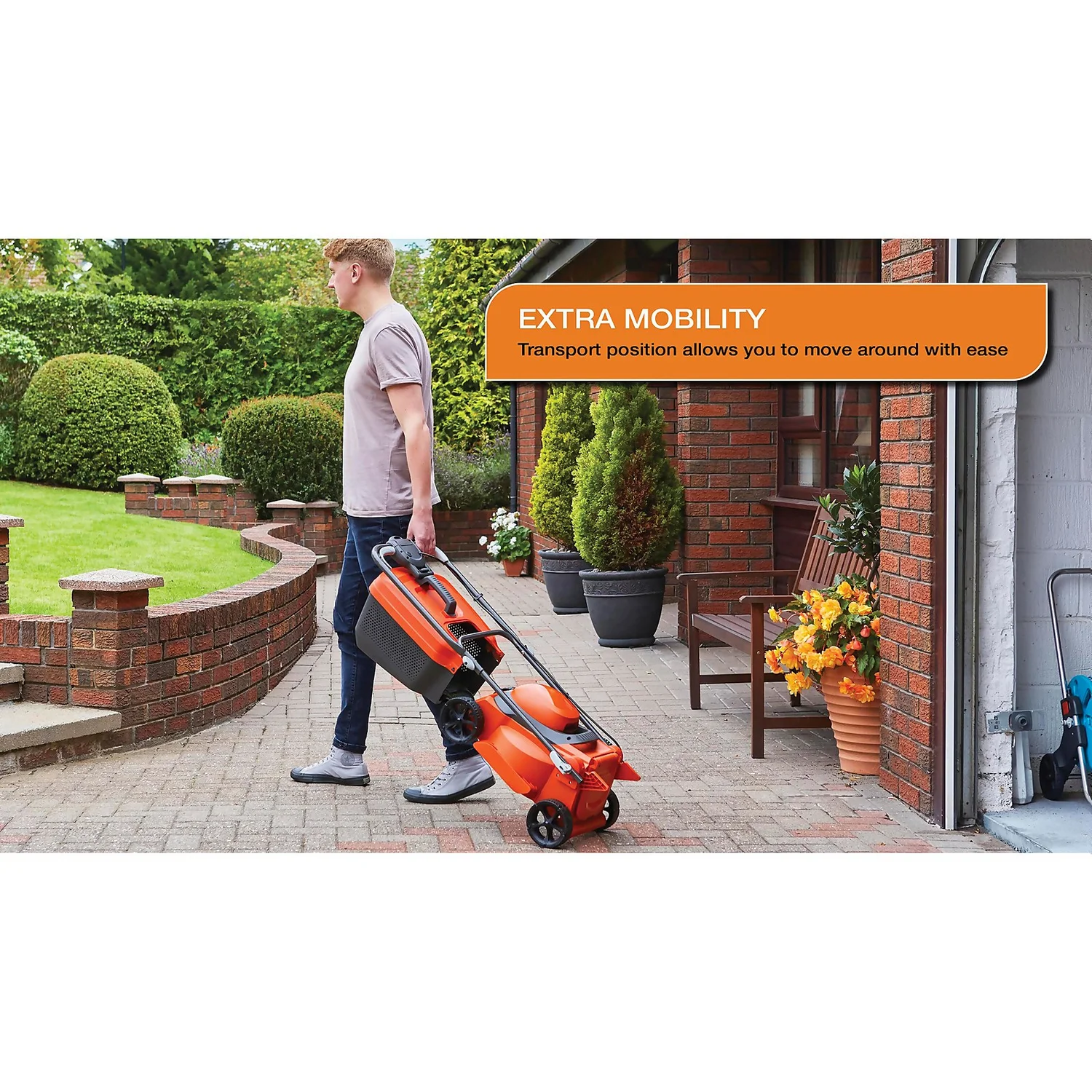 Flymo 40V SimpliStore 300R Li Cordless Lawn Mower - 30cm 7 Flymo 40V SimpliStore 300R Li Cordless Lawn Mower - 30cm - Image 5