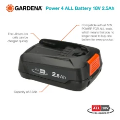 GARDENA Power 4 ALL Battery 18V 2.5Ah 8 GARDENA Power 4 ALL Battery 18V 2.5Ah -Outdoor Garden 13524831 1814936345060965