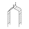 Agriframes Gothic Garden Arch - (H)2.5 X (W)1.5 X (D)0.45 M - Black -Outdoor Garden 13526216 8714936304959347