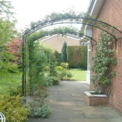 Agriframes Wall Arch - (H)2.3 X (W)1.5 X (D)0.45 M - Black -Outdoor Garden 13526224 1314936305207924