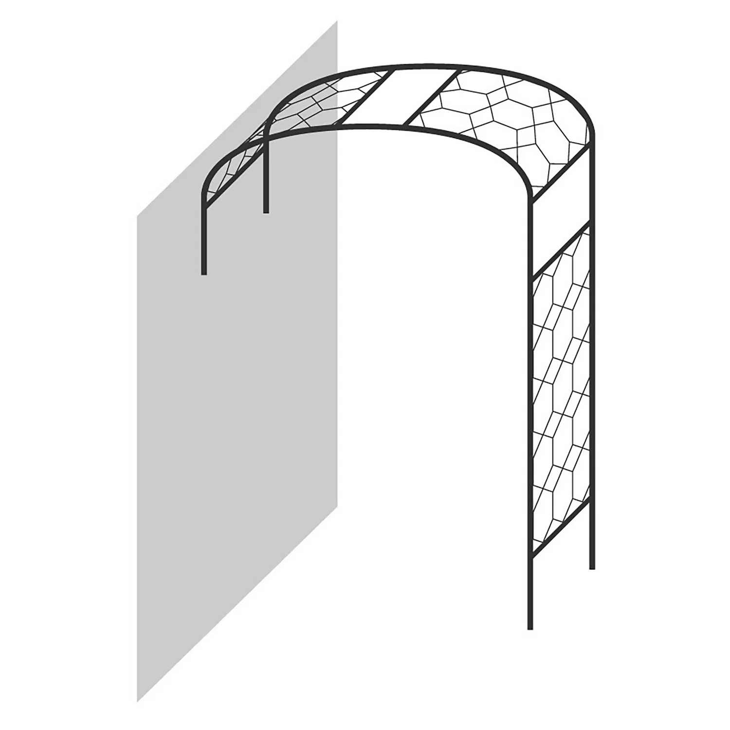 Agriframes Wall Arch - (H)2.3 X (W)1.8 X (D)0.45 M - Black 3 Agriframes Wall Arch - (H)2.3 X (W)1.8 X (D)0.45 M - Black
