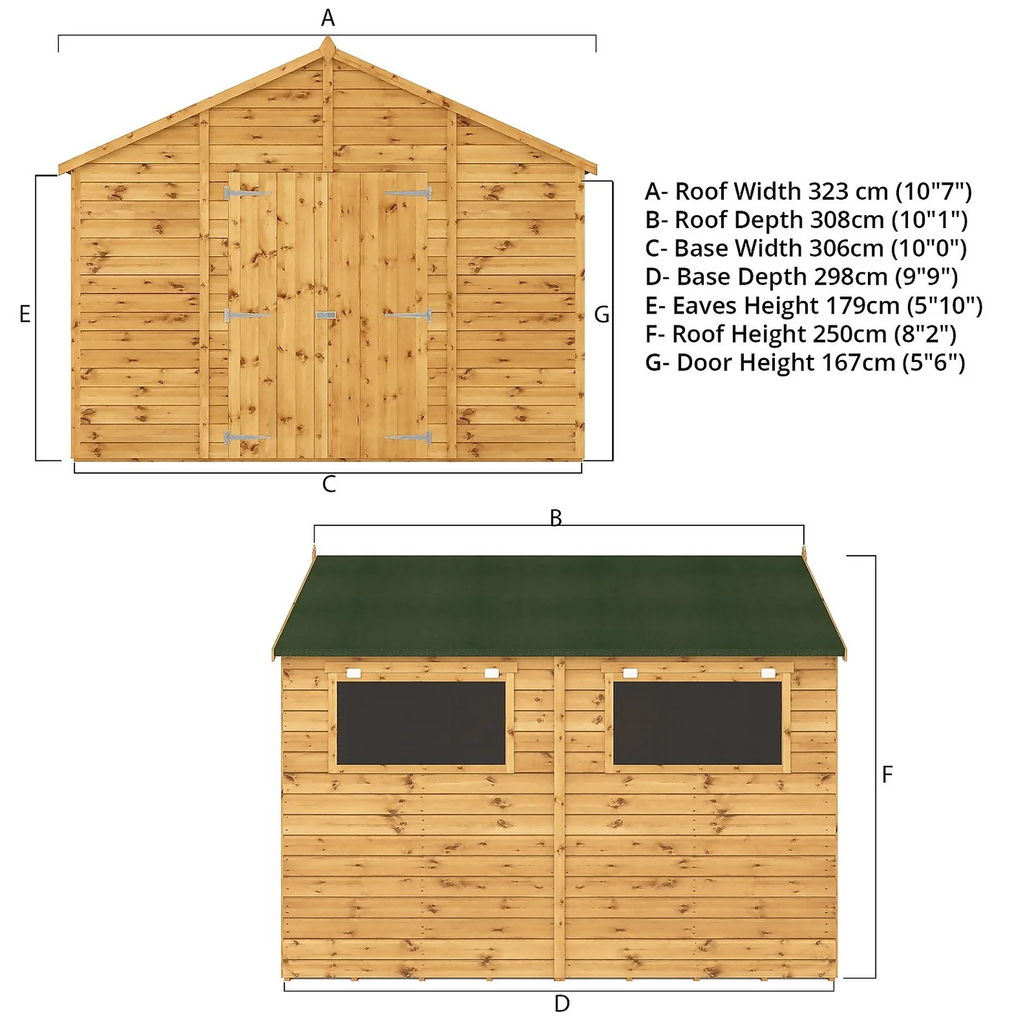 Mercia 10ft X 10ft Premium Shiplap Modular Workshop Shed - Including Installation 9 Mercia 10ft X 10ft Premium Shiplap Modular Workshop Shed - Including Installation - Image 7