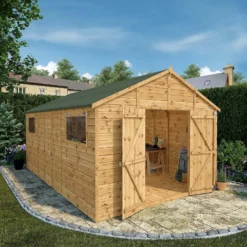 Mercia 16ft X 10ft Premium Shiplap Modular Workshop Shed - Including Installation -Outdoor Garden 13555753 9824949338177671